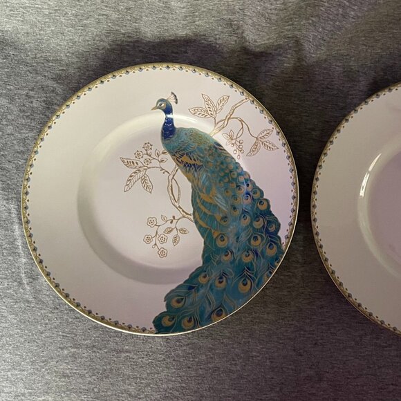 222 Fifth Salad Plates in the pattern of Peacock Garden - Picture 2 of 6